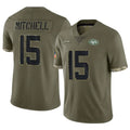 Kieara NY.Jets #15 Adonai Mitchell Player Olive Salute To Service Limited Stitched Jerseys