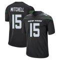 Kieara NY.Jets #15 Adonai Mitchell Player Stealth Black Home Game Stitched Jerseys