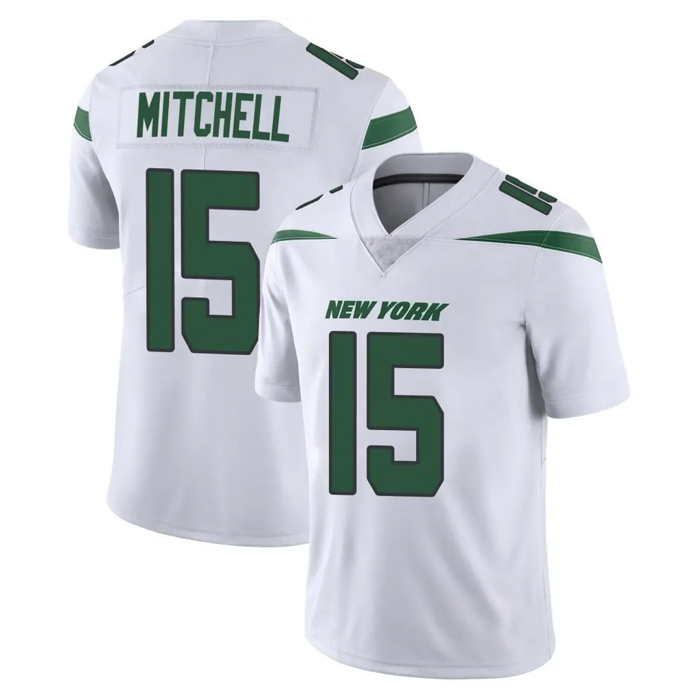 Kieara NY.Jets #15 Adonai Mitchell Player White Spotlight Limited Vapor Home Game Stitched Jerseys