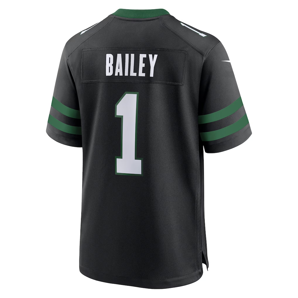Kieara NY.Jets #1 David Bailey Legacy Black Alternate Game Player Stitched Jerseys