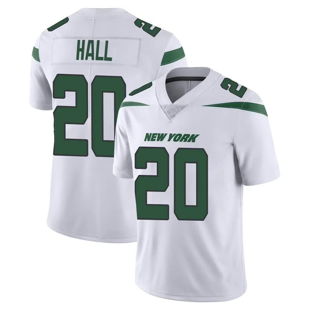 Kieara NY.Jets #20 Breece Hall Player White Spotlight Limited Vapor Home Game Stitched Jerseys