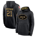 Kieara NY.Jets #21 Brandon Stephens Player Black Salute to Service Hoodies Limited Game Stitched Jerseys