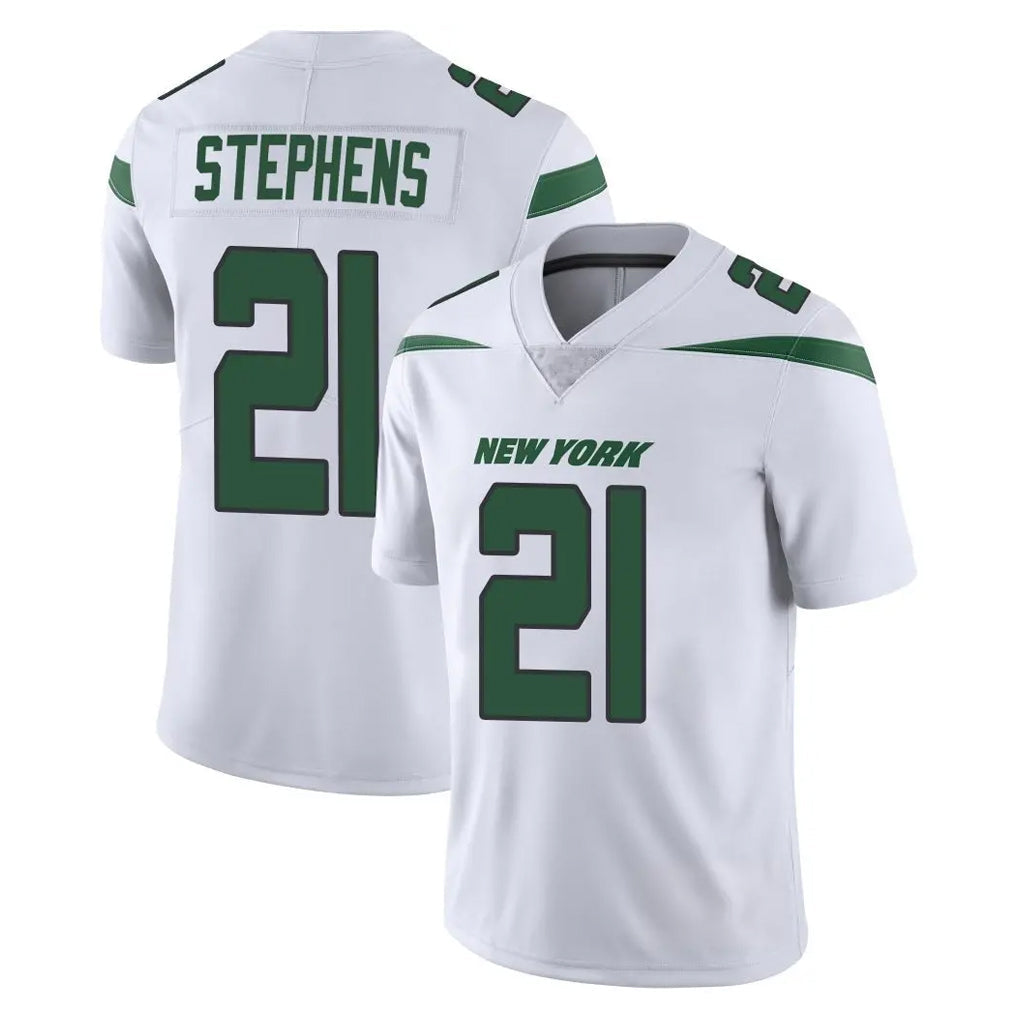 Kieara NY.Jets #21 Brandon Stephens Player White Spotlight Limited Vapor Home Game Stitched Jerseys