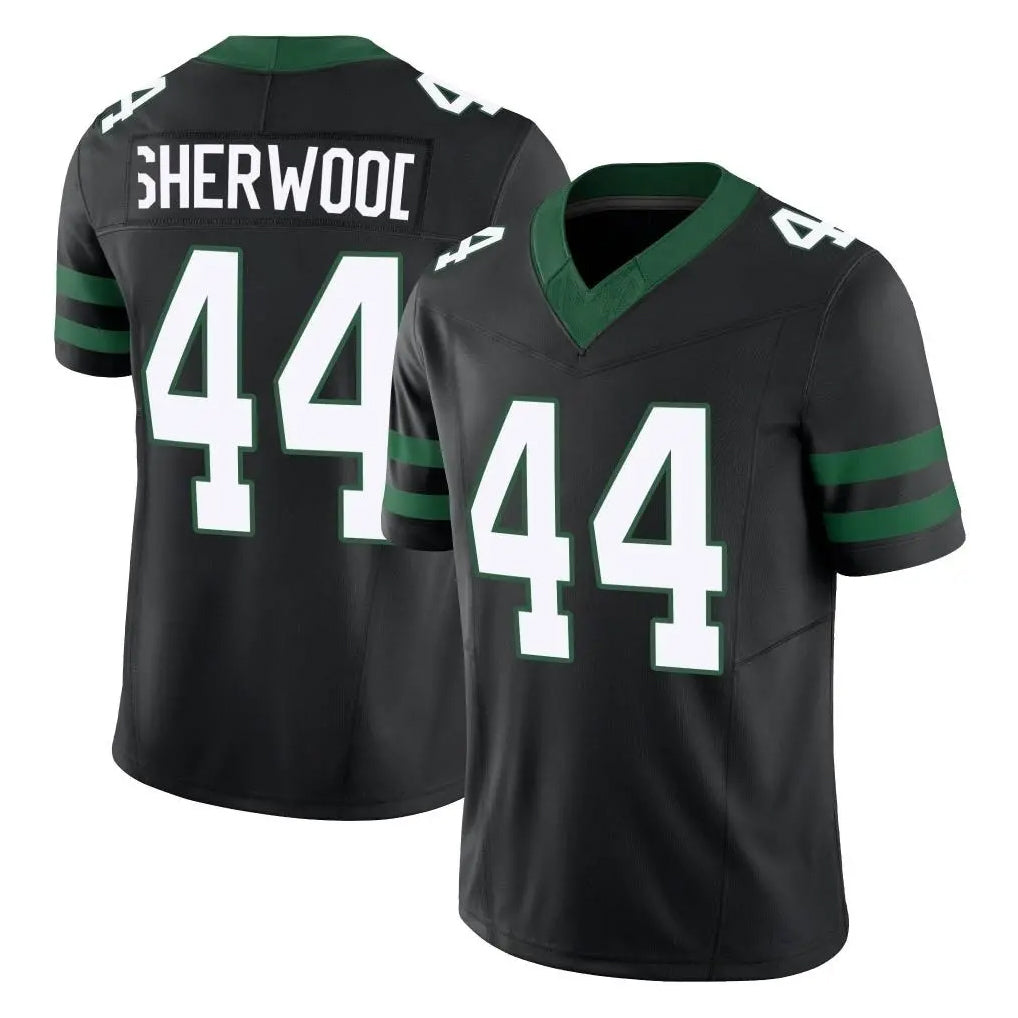Kieara NY.Jets #44 Jamien Sherwood Player Black Limited Legacy Vapor F.U.S.E. Home Game Stitched Jerseys