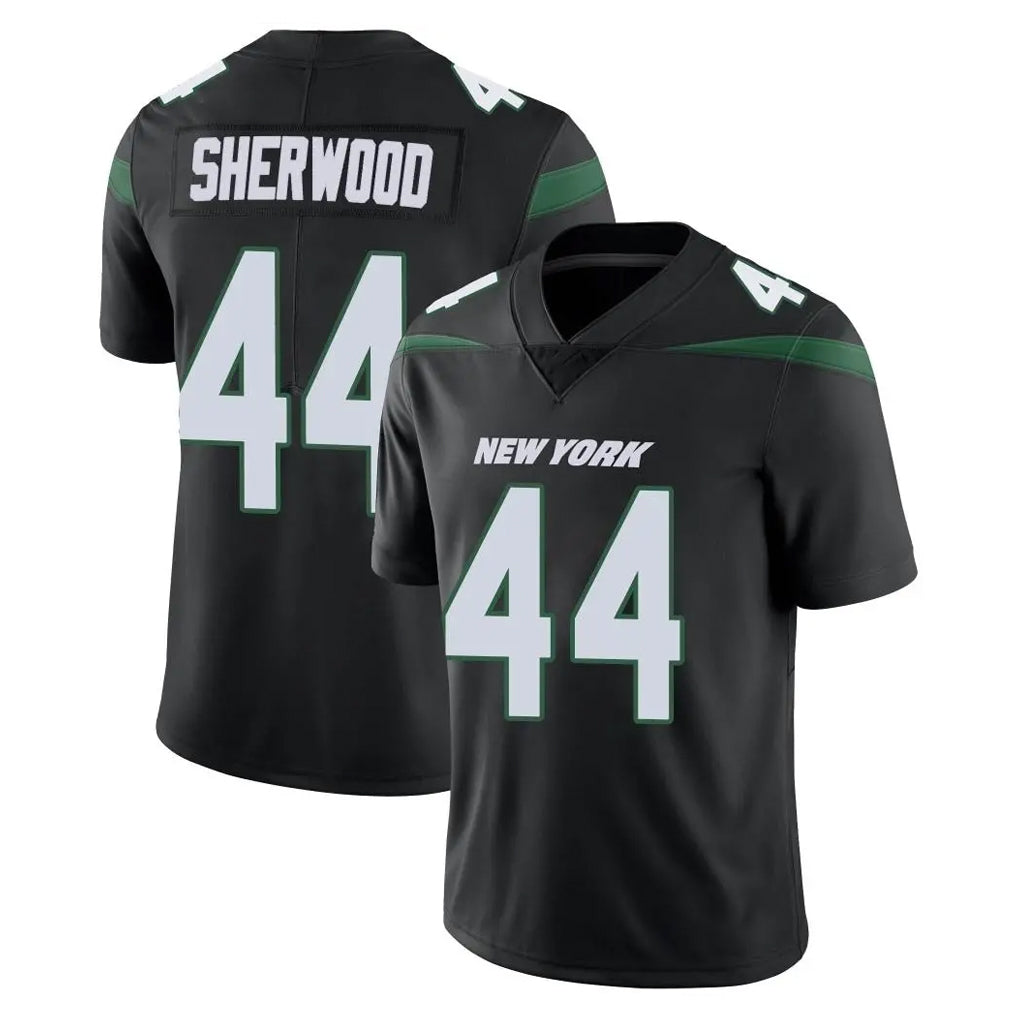 Kieara NY.Jets #44 Jamien Sherwood Player Stealth Black Limited Vapor Home Game Stitched Jerseys