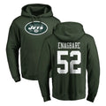 Kieara NY.Jets #52 Kingsley Enagbare Player Green LOGO Pullover Hoodies Limited Game Stitched Jerseys