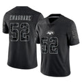 Kieara NY.Jets #52 Kingsley Enagbare Player Stealth Black Limited Reflective Home Game Stitched Jerseys