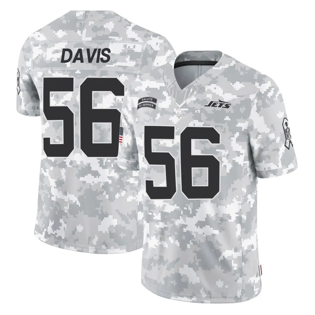 Kieara NY.Jets #56 Demario Davis Player Arctic Camo Salute to Service Limited Game Stitched Jerseys