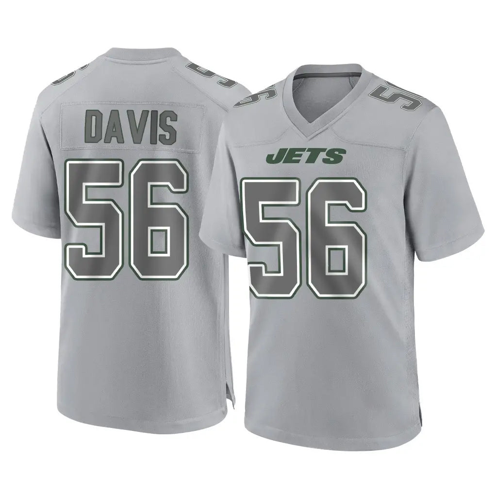 Kieara NY.Jets #56 Demario Davis Player Gray Limited Atmosphere Fashion Home Game Stitched Jerseys