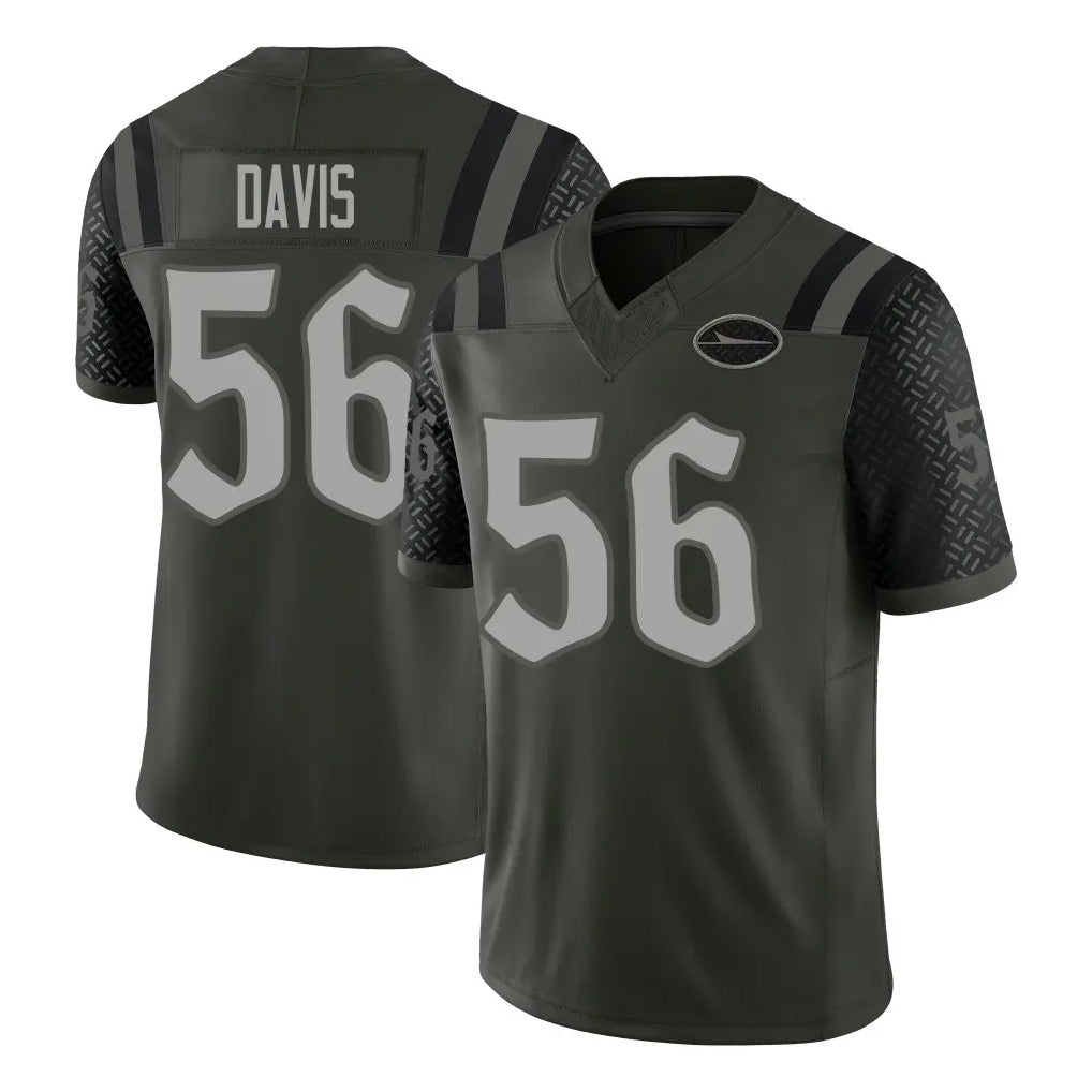 Kieara NY.Jets #56 Demario Davis Player Green Limited 2025 Rivalries Collection Home Game Stitched Jerseys