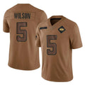 Kieara NY.Jets #5 Garrett Wilson Player Brown Salute To Service Limited Stitched Jerseys