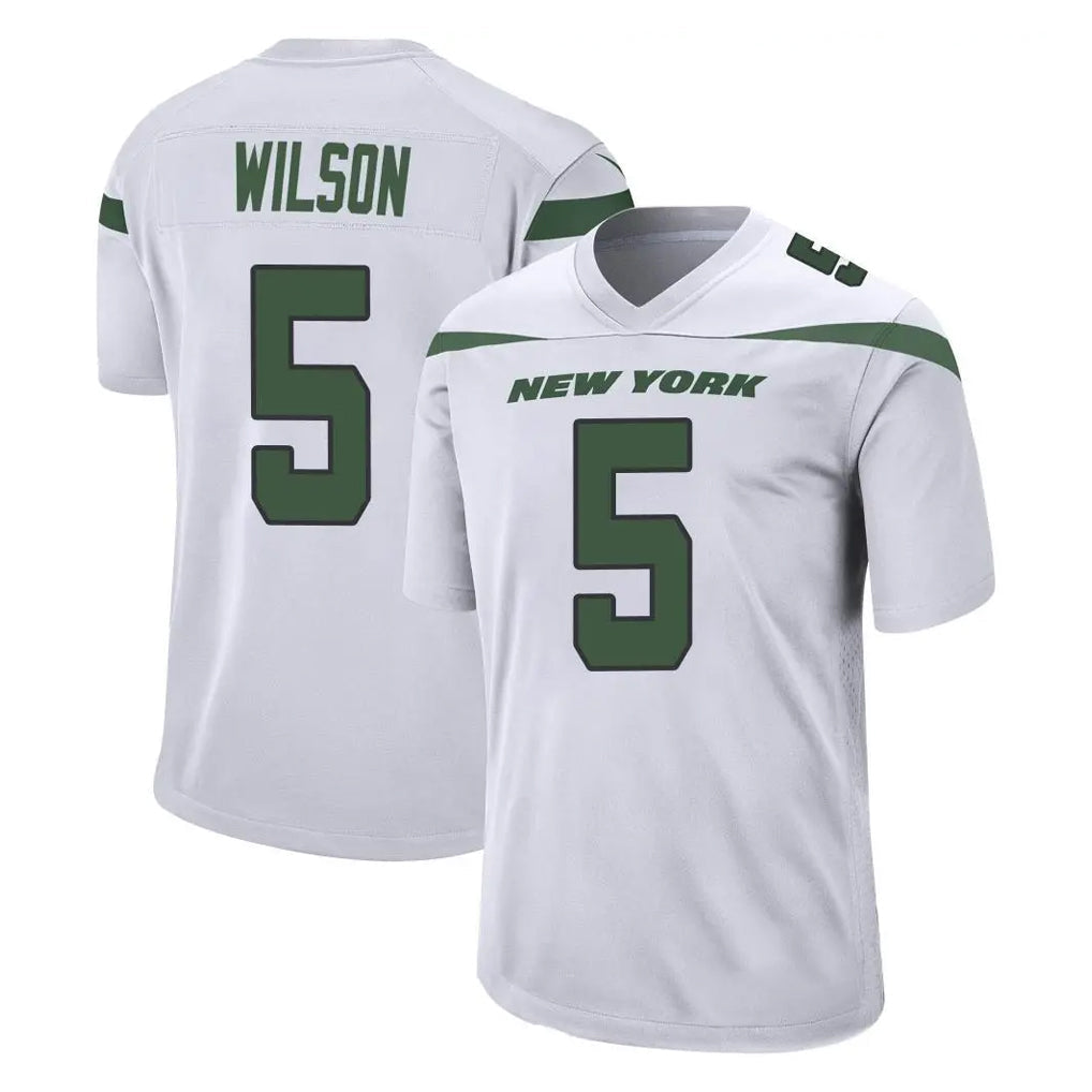 Kieara NY.Jets #5 Garrett Wilson Player White Spotlight Home Game Stitched Jerseys