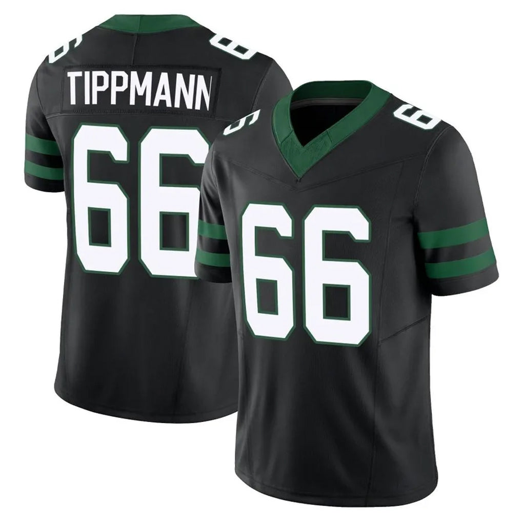 Kieara NY.Jets #66 Joe Tippmann Player Black Limited Legacy Vapor F.U.S.E. Home Game Stitched Jerseys