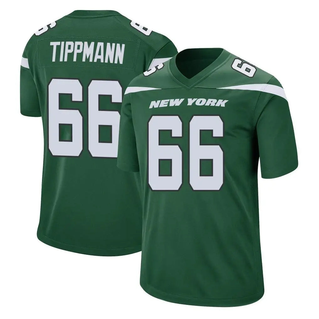 Kieara NY.Jets #66 Joe Tippmann Player Green Home Game Stitched Jerseys