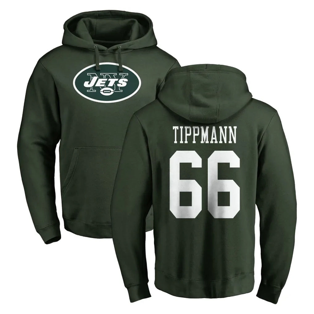 Kieara NY.Jets #66 Joe Tippmann Player Green LOGO Pullover Hoodies Limited Game Stitched Jerseys