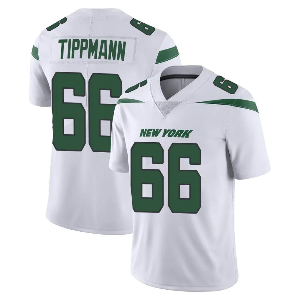 Kieara NY.Jets #66 Joe Tippmann Player White Spotlight Limited Vapor Home Game Stitched Jerseys