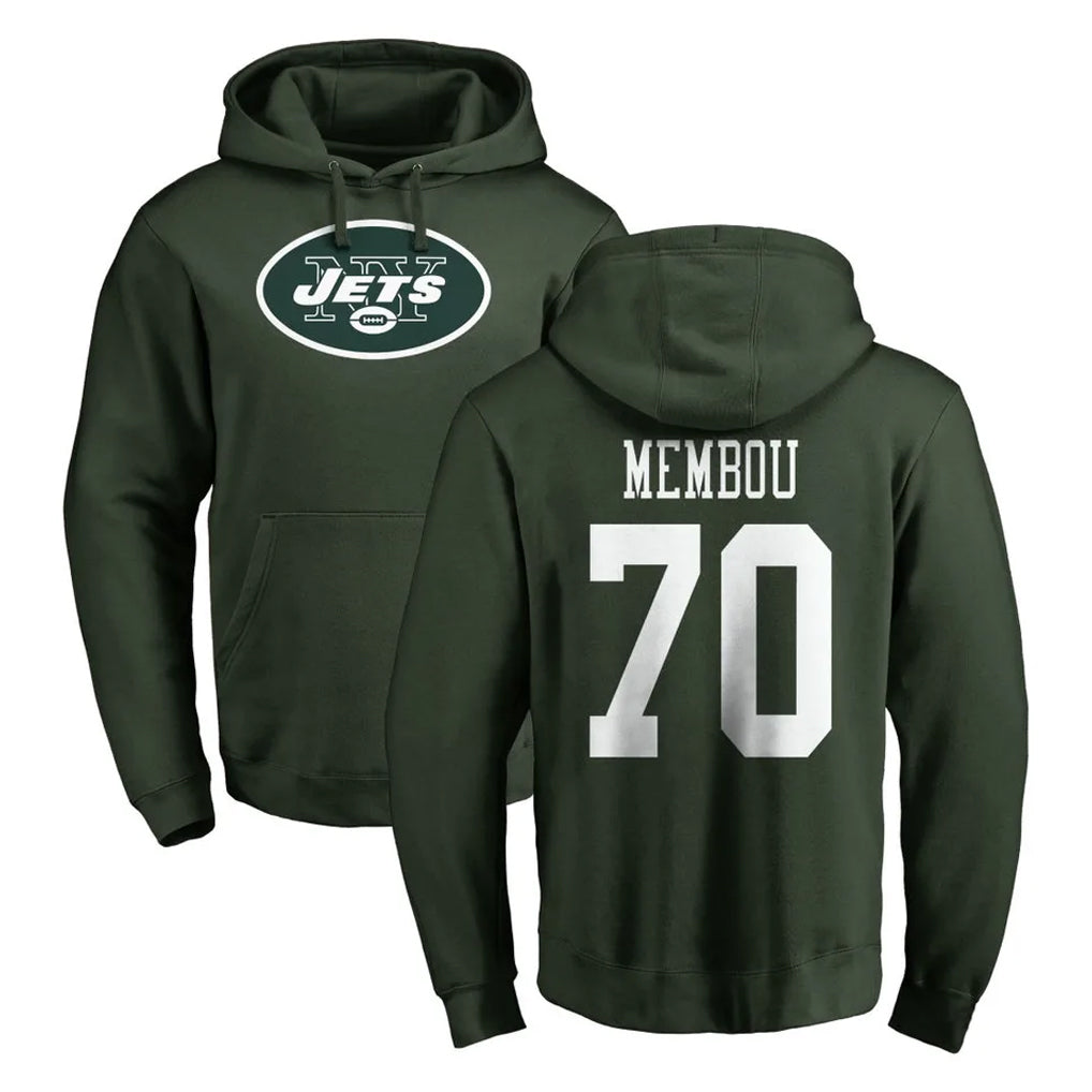 Kieara NY.Jets #70 Armand Membou Player Green LOGO Pullover Hoodies Limited Game Stitched Jerseys