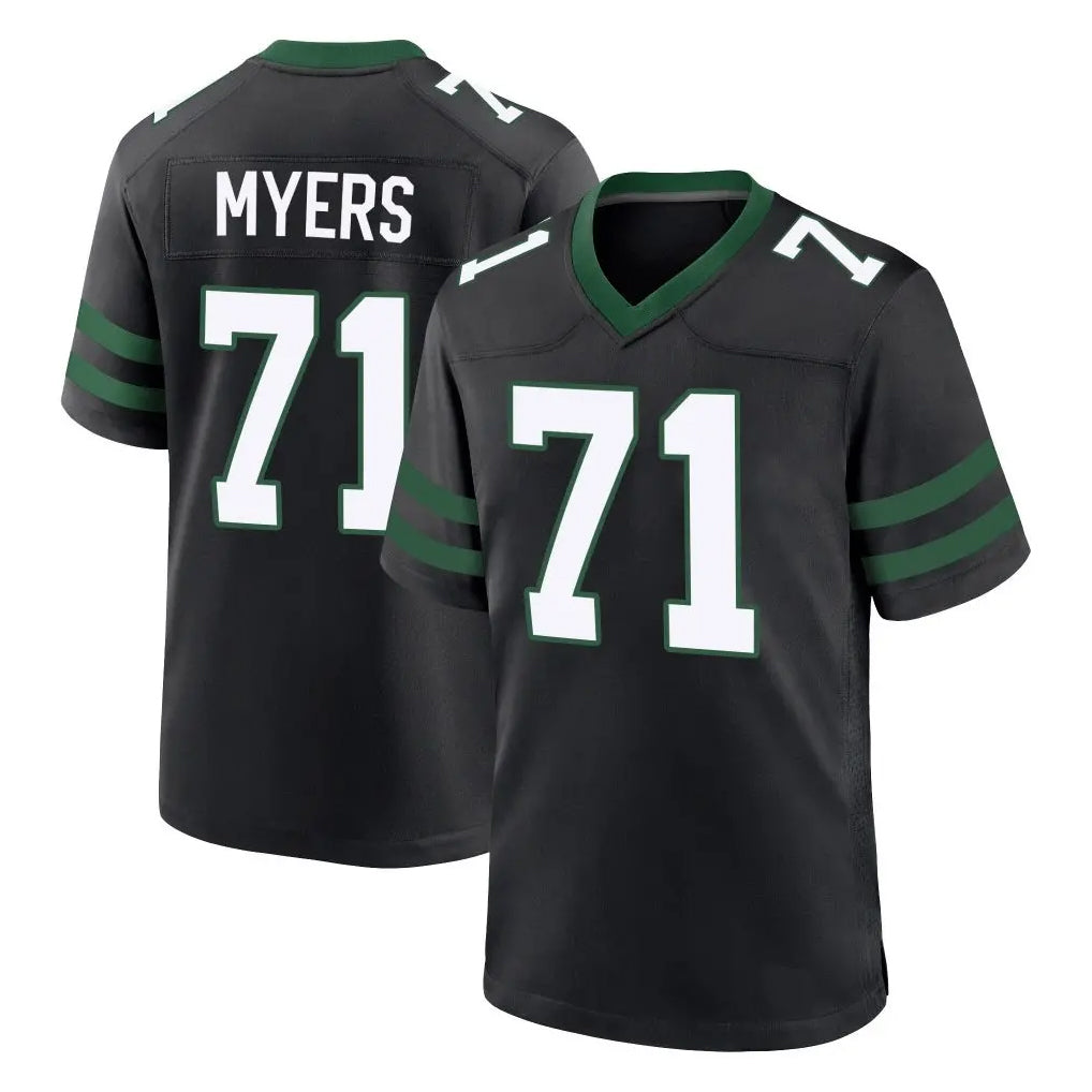 Kieara NY.Jets #71 Josh Myers Player Black Legacy Home Game Stitched Jerseys