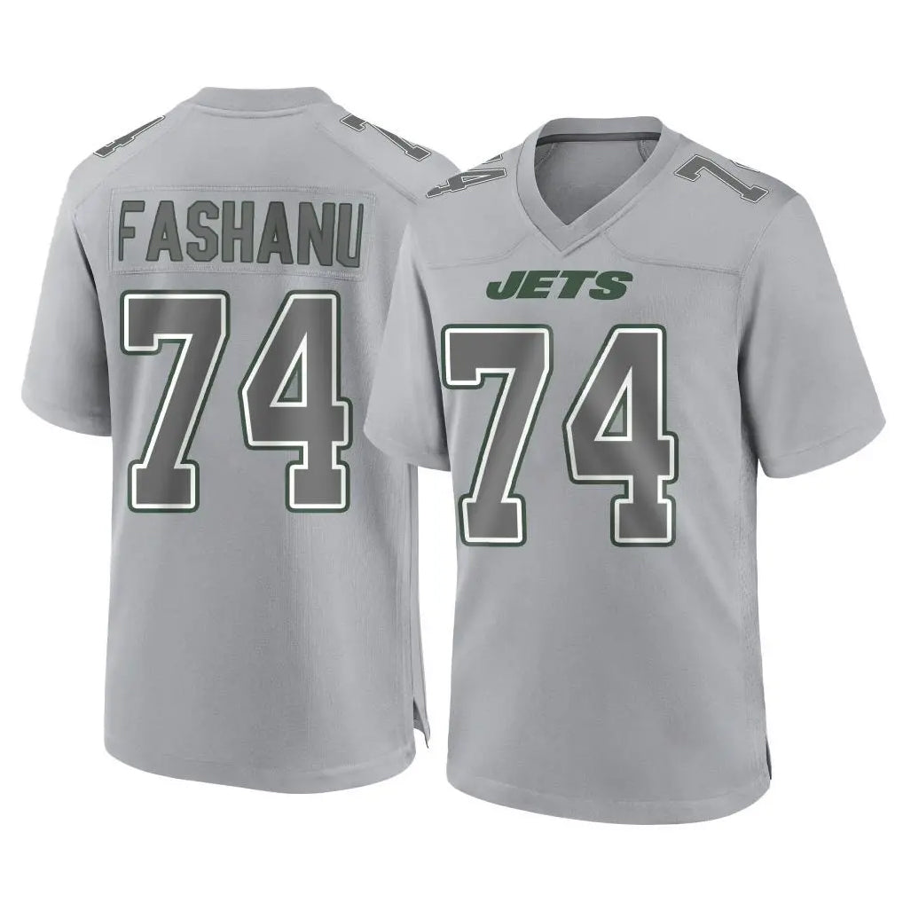 Kieara NY.Jets #74 Olu Fashanu Player Gray Limited Atmosphere Fashion Home Game Stitched Jerseys