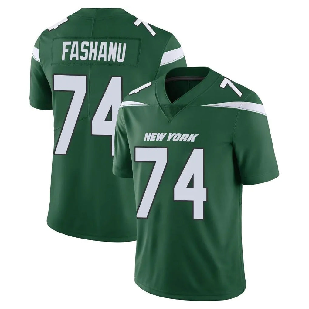 Kieara NY.Jets #74 Olu Fashanu Player Green Limited Vapor Home Game Stitched Jerseys
