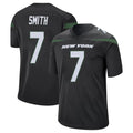 Kieara NY.Jets #7 Geno Smith Player Stealth Black Home Game Stitched Jerseys