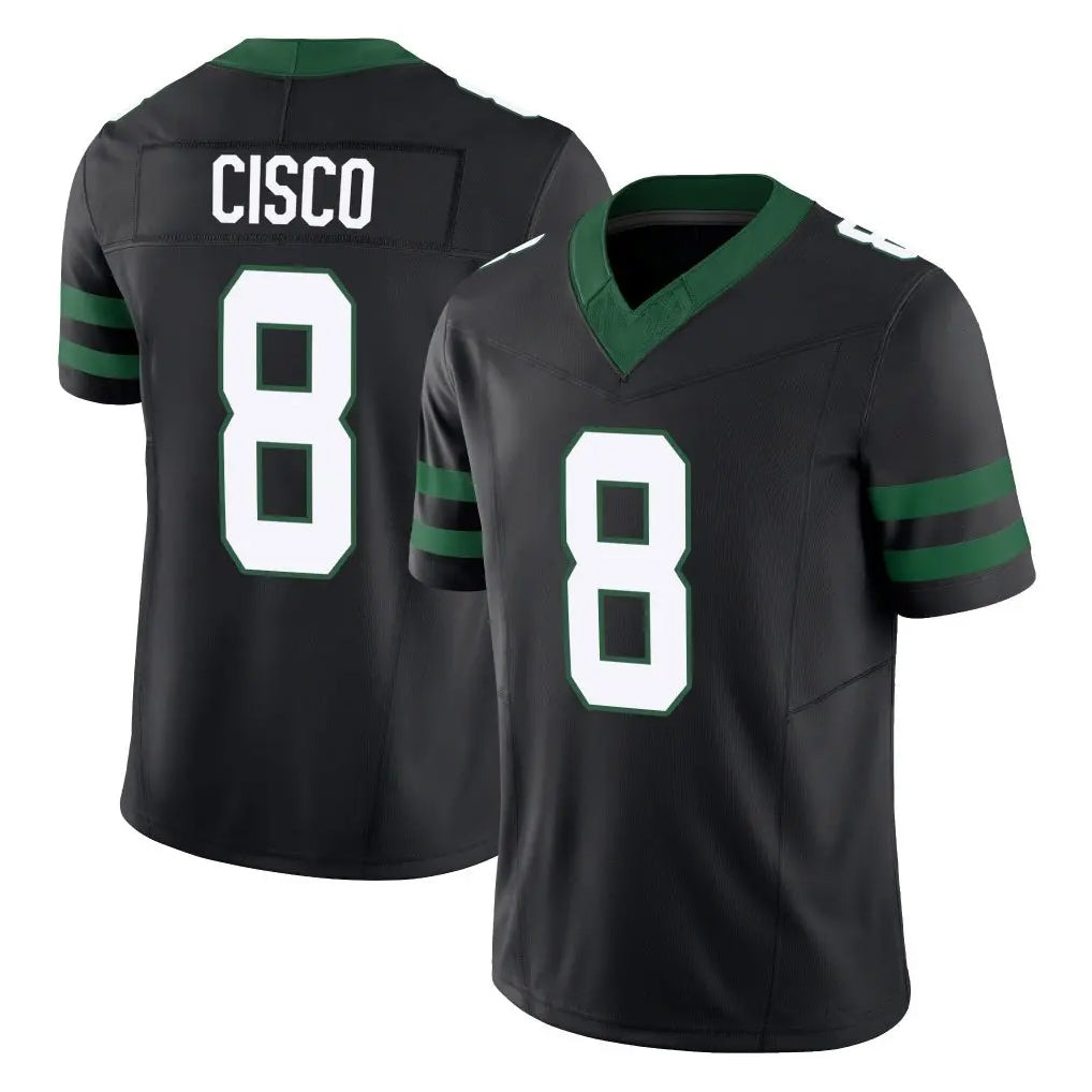 Kieara NY.Jets #8 Andre Cisco Player Black Limited Legacy Vapor F.U.S.E. Home Game Stitched Jerseys