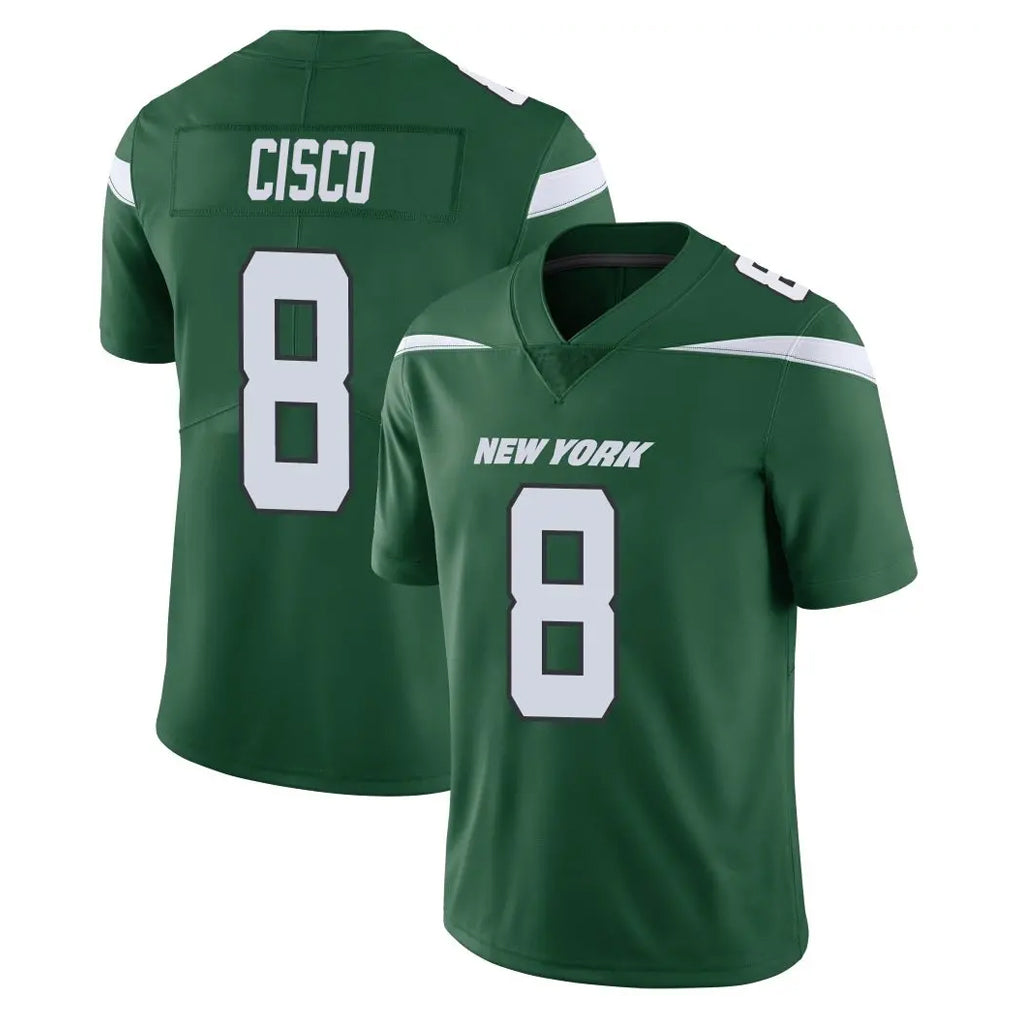 Kieara NY.Jets #8 Andre Cisco Player Green Limited Vapor Home Game Stitched Jerseys