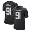 Kieara NY.Jets #91 Jowon Briggs Player Stealth Black Home Game Stitched Jerseys