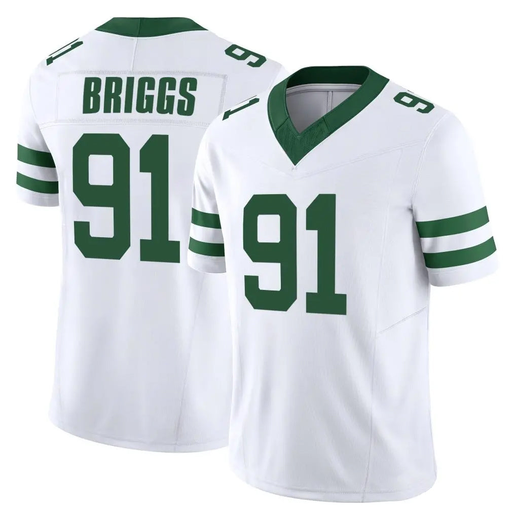 Kieara NY.Jets #91 Jowon Briggs Player White Legacy Limited Vapor F.U.S.E. Home Game Stitched Jerseys