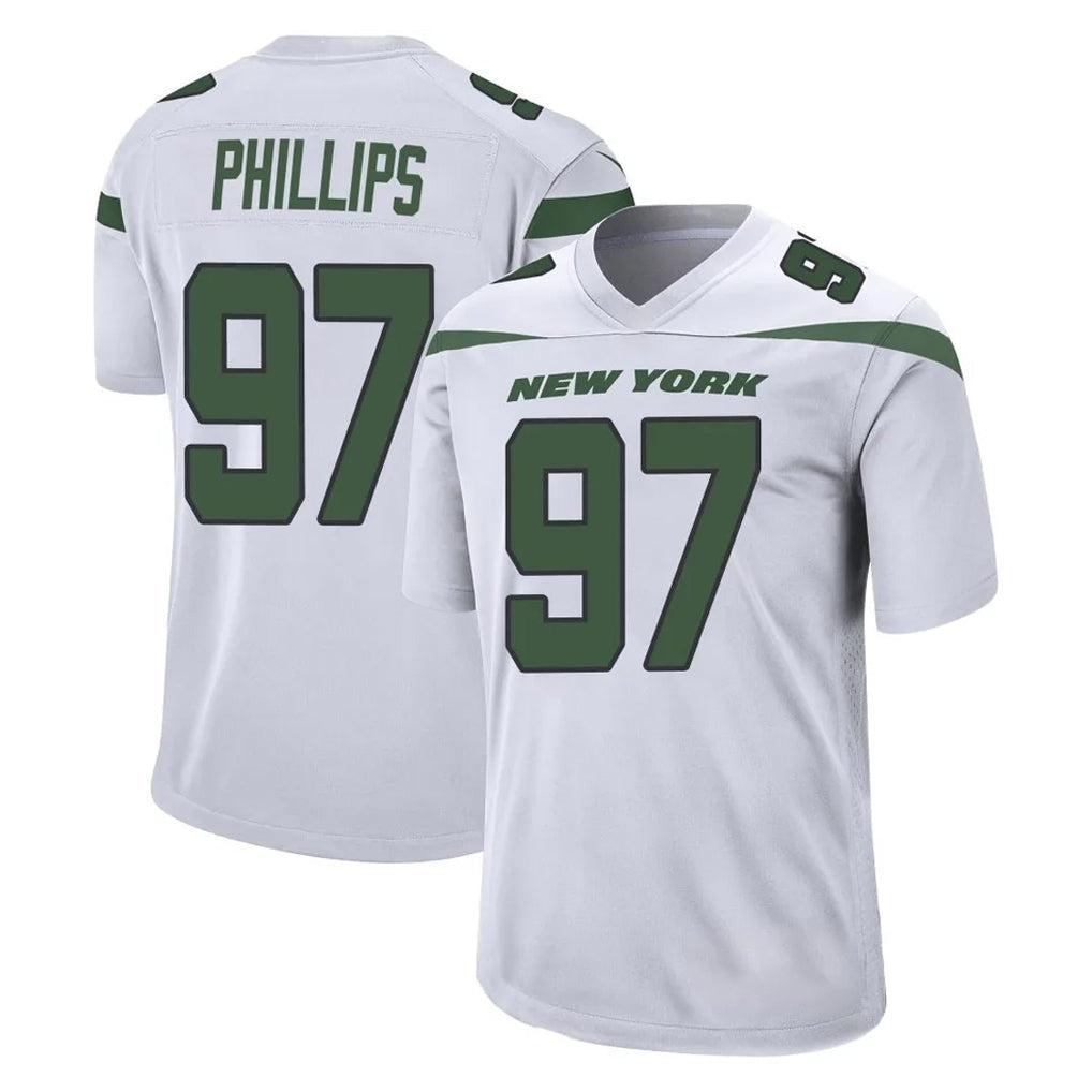 Kieara NY.Jets #97 Harrison Phillips Player White Spotlight Home Game Stitched Jerseys