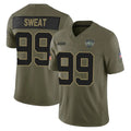 Kieara NY.Jets #99 T'Vondre Sweat Player Olive 2025 Salute To Service Limited Stitched Jerseys
