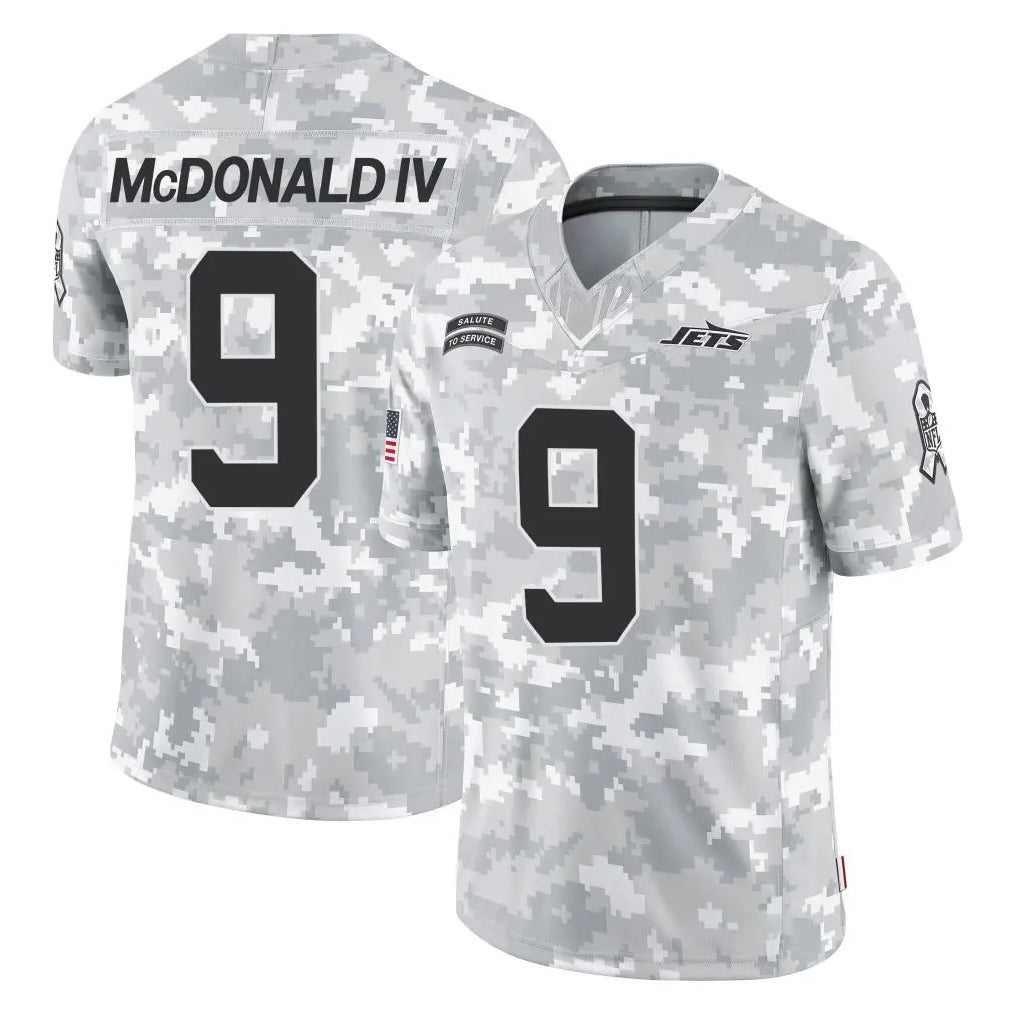 Kieara NY.Jets #9 Will McDonald IV Player Arctic Camo Salute to Service Limited Game Stitched Jerseys