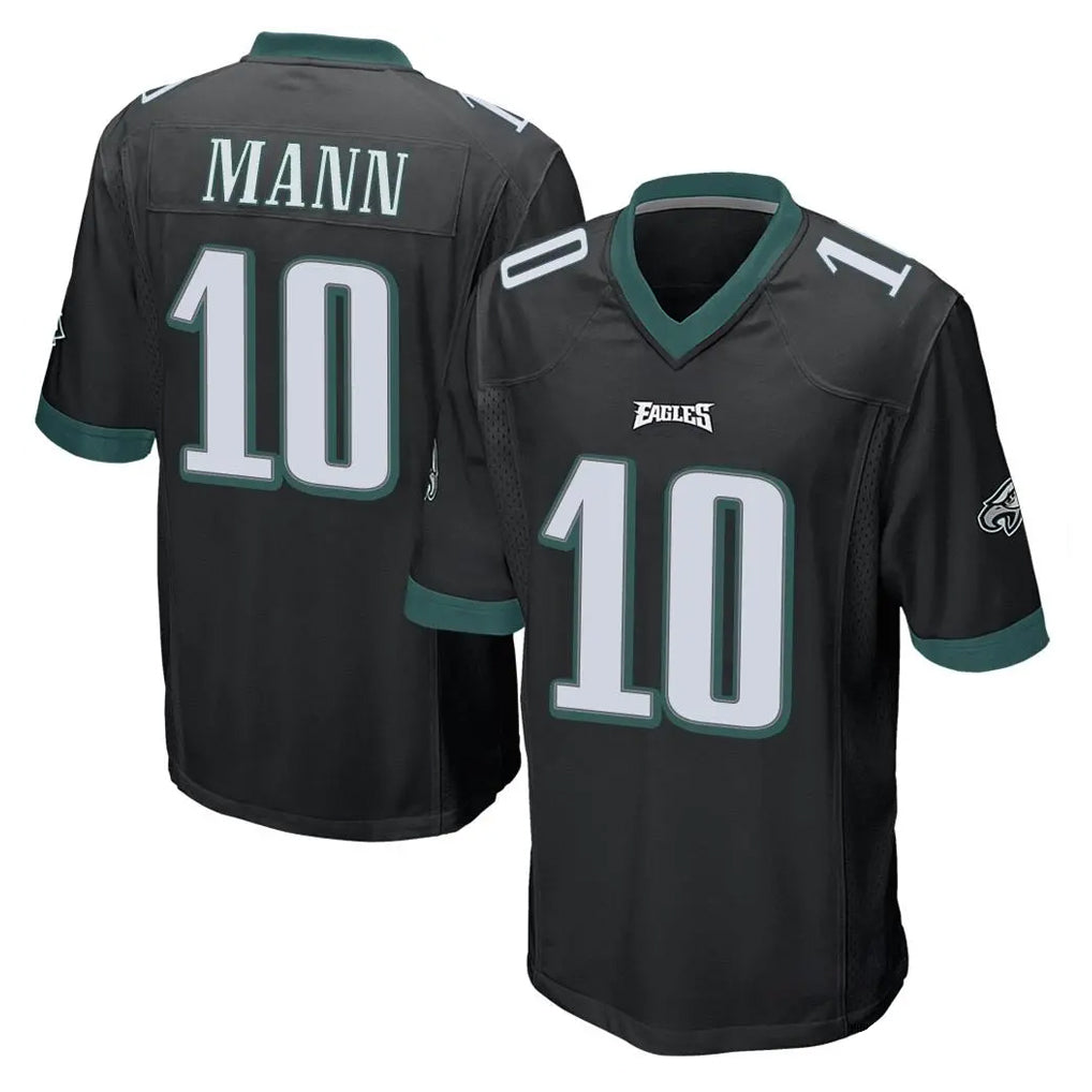 Kieara P.Eagles #10 Braden Mann Player Black Home Game Stitched Jerseys