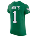 Kieara P.Eagles #1 Jalen Hurts Kelly Green Alternate Vapor F.U.S.E. Elite Stitched Jerseys