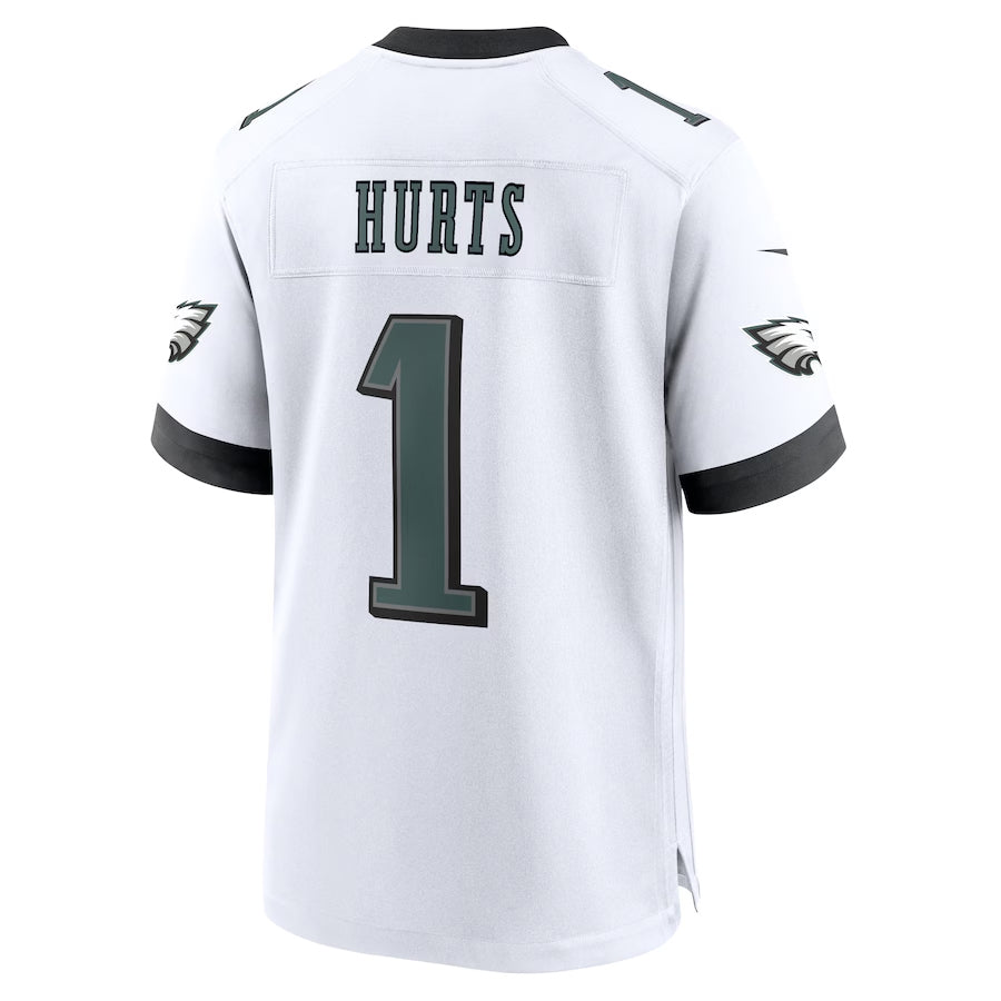 Kieara P.Eagles #1 Jalen Hurts Player White Home Game Stitched Jerseys