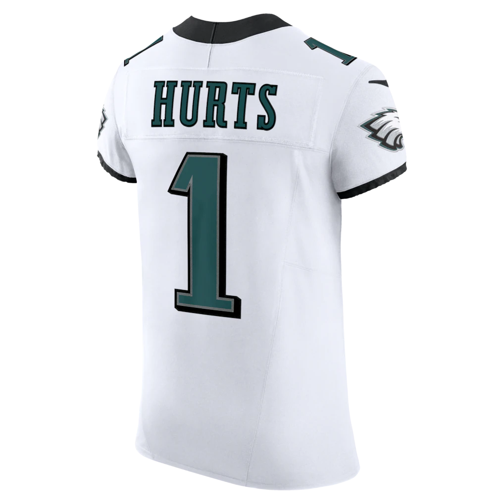Kieara P.Eagles #1 Jalen Hurts White Vapor F.U.S.E. Elite Stitched Jerseys