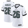 Kieara P.Eagles #26 Saquon Barkley Midnight White Game Player Stitched American Stitched Jerseys