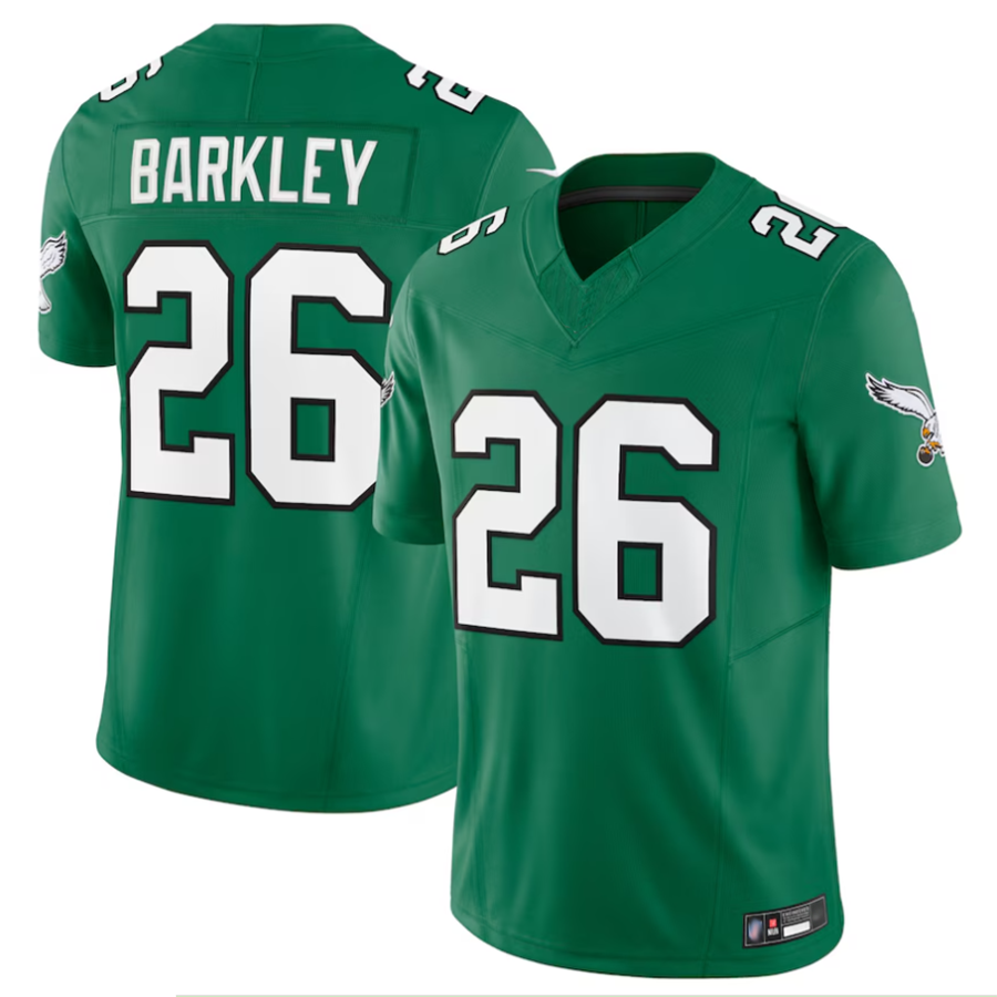 Kieara P.Eagles #26 Saquon Barkley Player Kelly Green Vapor F.U.S.E. Limited Stitched Jerseys