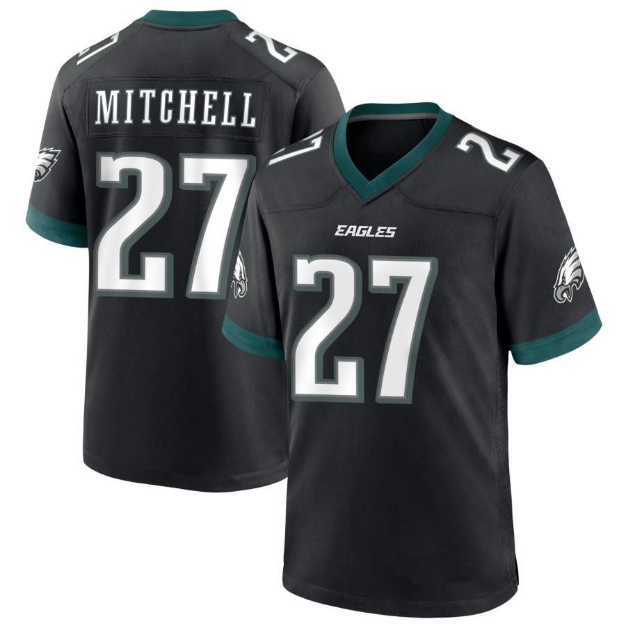 Kieara P.Eagles #27 Quinyon Mitchell Player Black Home Game Stitched Jerseys