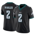 Kieara P.Eagles #2 Riq Woolen Player Black Limited Vapor F.U.S.E. Home Game Stitched Jerseys