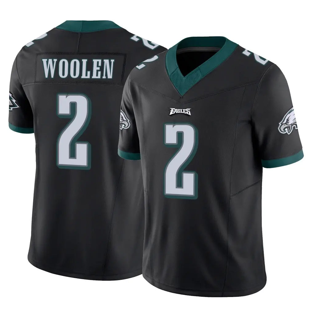 Kieara P.Eagles #2 Riq Woolen Player Black Limited Vapor F.U.S.E. Home Game Stitched Jerseys