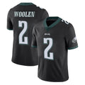Kieara P.Eagles #2 Riq Woolen Player Black Limited Vapor Untouchable Home Game Stitched Jerseys
