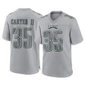 Kieara P.Eagles #35 Michael Carter II Player Gray Atmosphere Fashion Home Game Stitched Jerseys