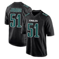 Kieara P.Eagles #51 Cam Jurgens Player Carbon Black Fashion Home Game Stitched Jerseys