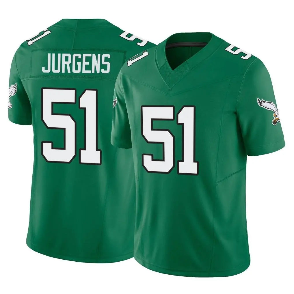 Kieara P.Eagles #51 Cam Jurgens Player Green Kelly Alternate Vapor F.U.S.E. Home Game Stitched Jerseys