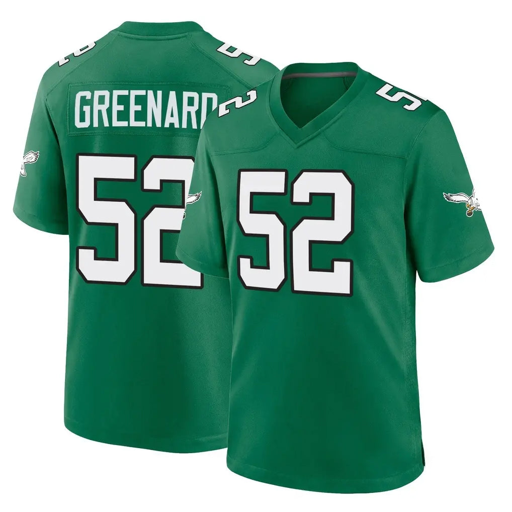 Kieara P.Eagles #52 Jonathan Greenard Player Green Kelly Alternate Home Game Stitched Jerseys