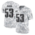 Kieara P.Eagles #53 Zack Baun Player Arctic Camo Salute to Service Limited Game Stitched Jerseys