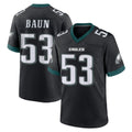 Kieara P.Eagles #53 Zack Baun Player Black Game Home Stitched Jerseys