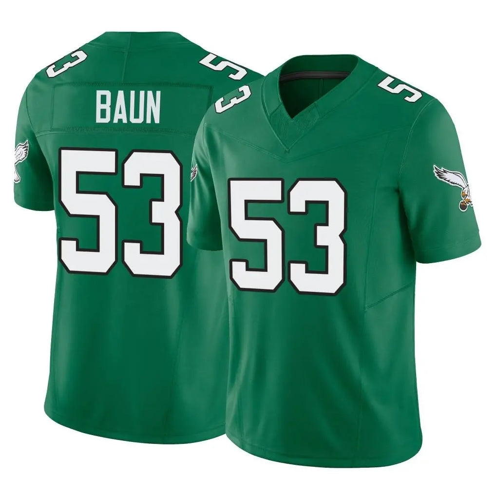 Kieara P.Eagles #53 Zack Baun Player Green Kelly Alternate Vapor F.U.S.E. Home Game Stitched Jerseys