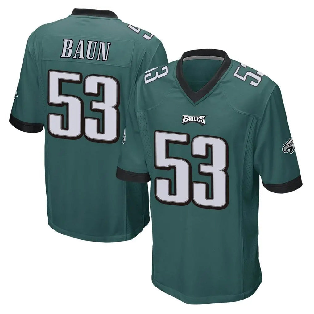 Kieara P.Eagles #53 Zack Baun Player Team Color Green Home Game Stitched Jerseys